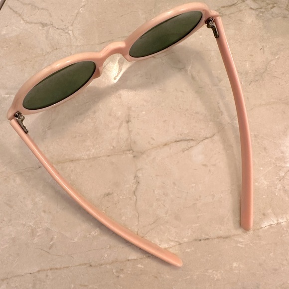 RARE VINTAGE 1950’s - 1960’s ROUND PINK FRENCH SUNGLASSES main image 5